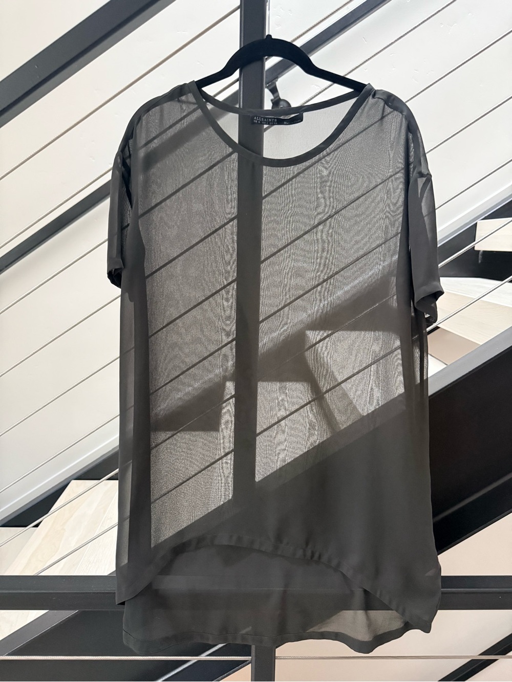 All Saints black see through cover and Taupe Slip with Adjustable Straps